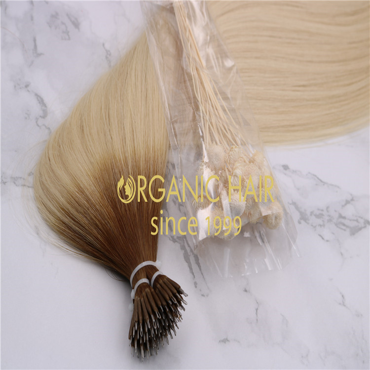 Beauty Omber 8/60 nano tip human hair extensions  for 2020 year style A210